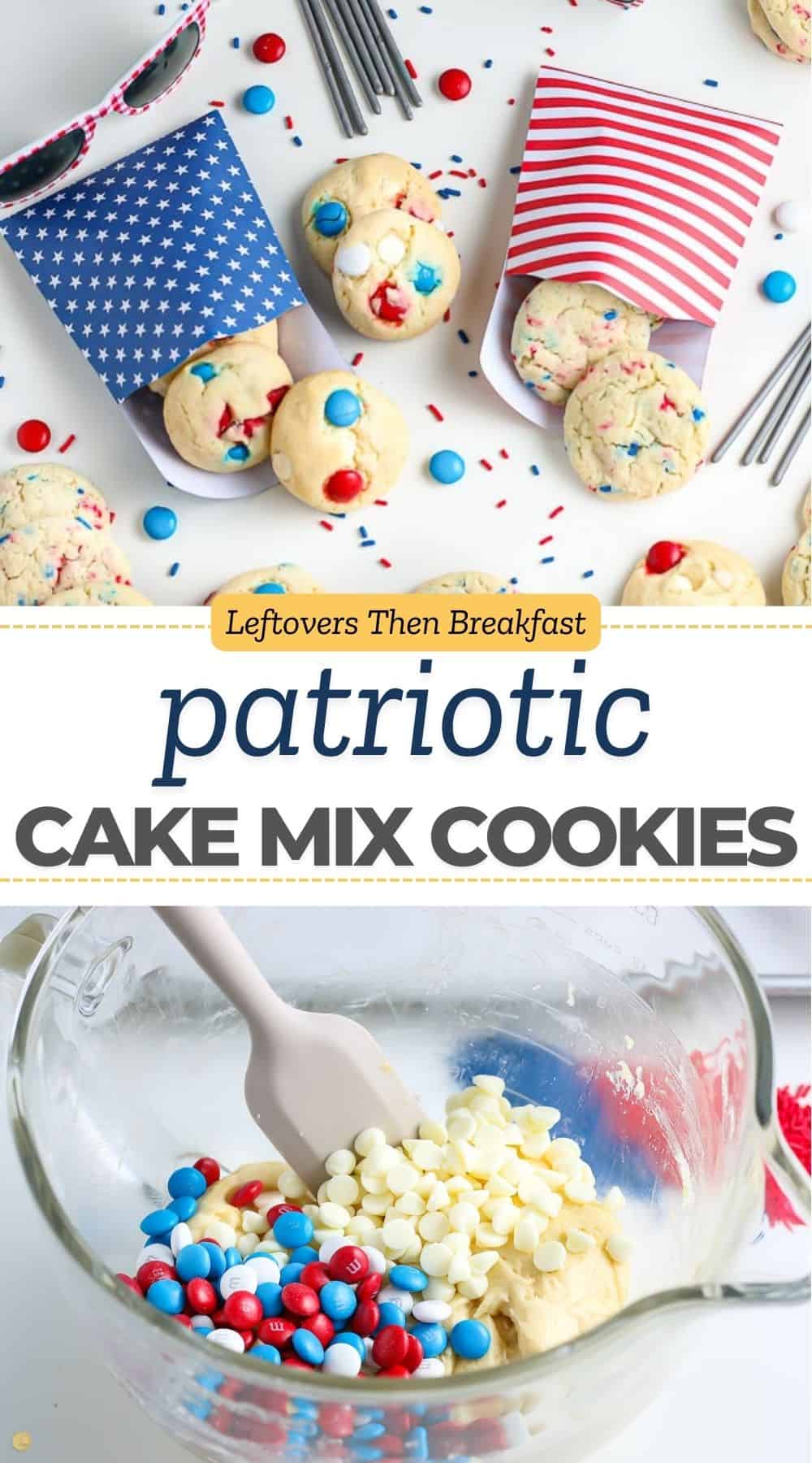 Pinterest pin image for cake mix cookies